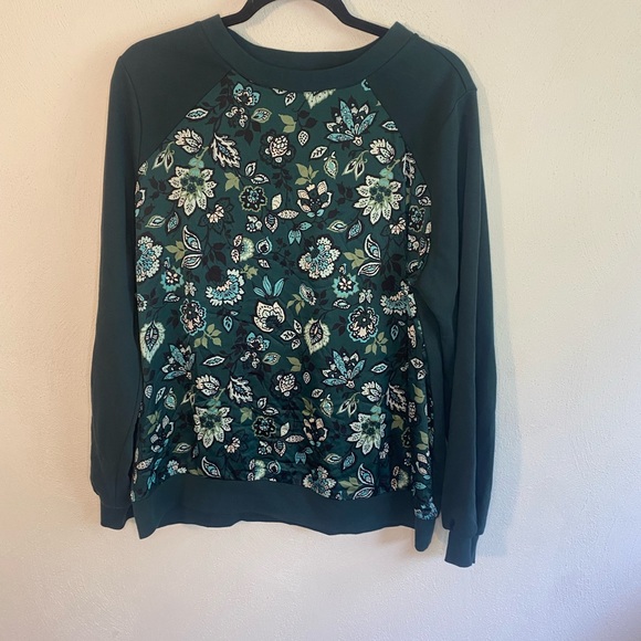 Jason wu mixed media sweater evergreen size medium - Picture 3 of 6